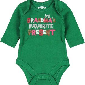 Baby Boys Girls Christmas Grandma's Present Bodysuit Size Newborn NWT